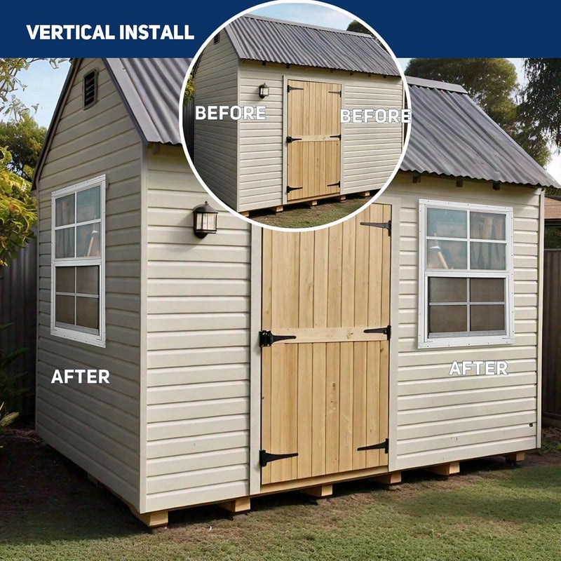 Hryan 12"x18" Shed Window for Chicken Coop, Playhouse and Mobihome, White Windows for Exterior Sheds, Mobile Home, Garage and Green House - Image 3